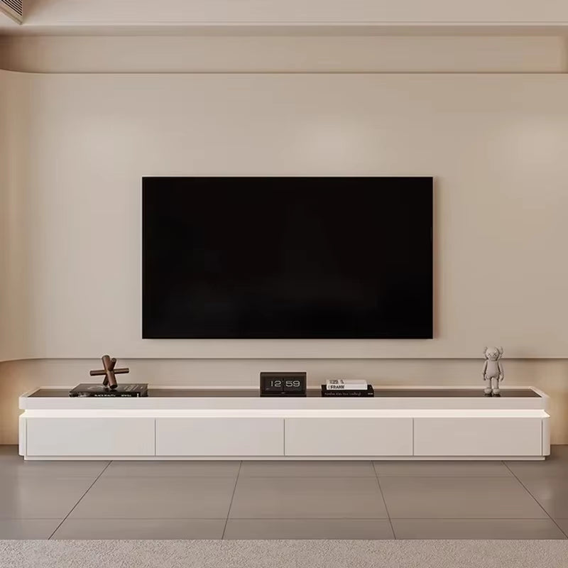 White Floor Living Room Luxury TV Cabinets Nordic Furniture