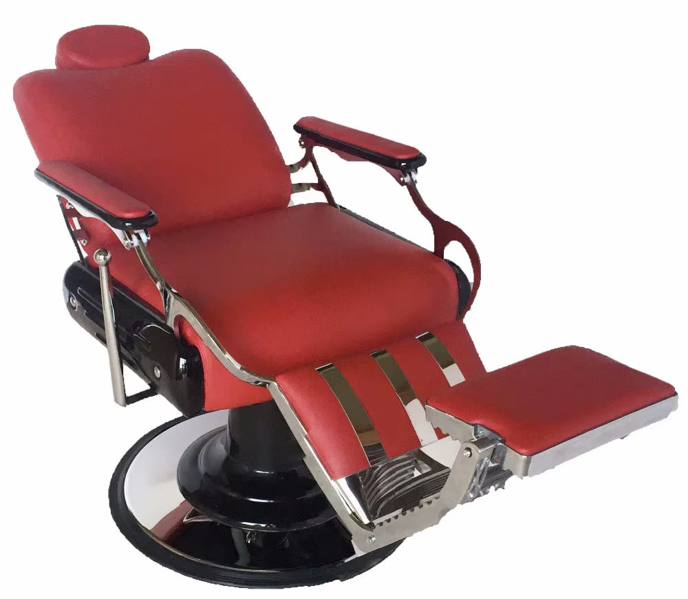Modern Hydraulic Barber Salon Chair Synthetic Leather