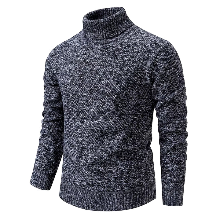 New Italain Style Sweater Men's Autumn Winter New Trend Slim Wool Thin Velvet Turtleneck Outerwear