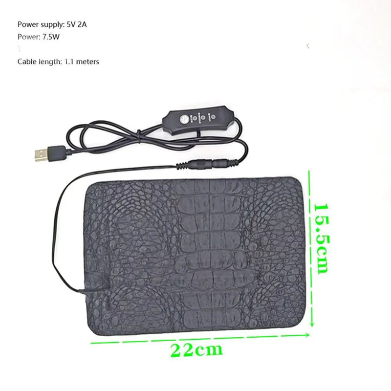 USB Pet Heating Pad Reptile Electric Blanket Warm Adjustable Temperature Controller Incubator Mat Tools Heated Mat Warming Pad