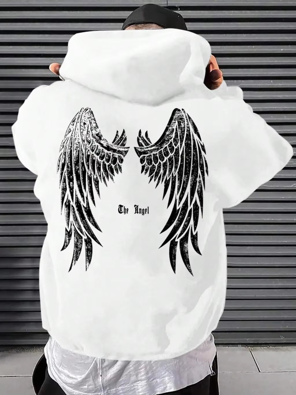 New Fashion Wing Print Mens Hoodie 