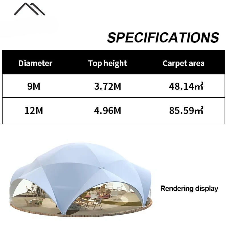 Outdoor Waterproof Luxury Tent Glamping Party Dome Hotel Resort Living