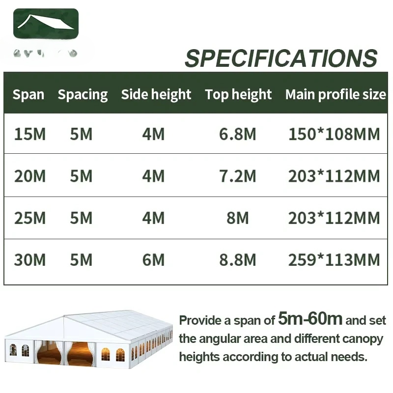 Professional Outdoor Party Tent Outdoor Combination Canopy House for Events