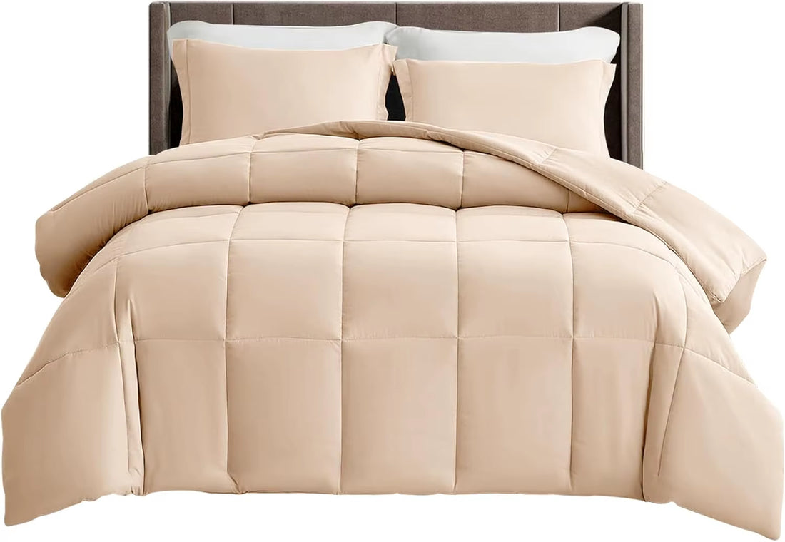 Luxury Down Alternative Comforter – Box-Stitched Fluffy Duvet 