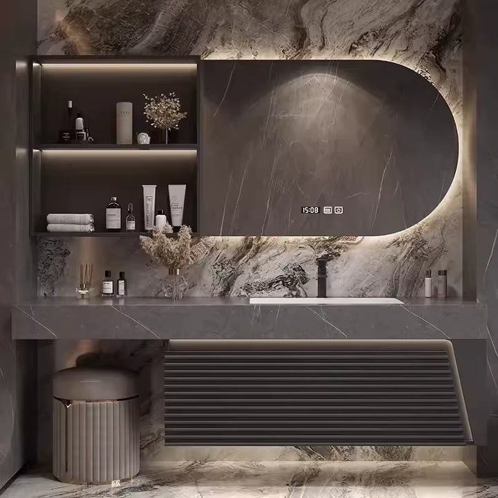 Modern Water Resistant Wall-Mounted Vanity Dressing Table 