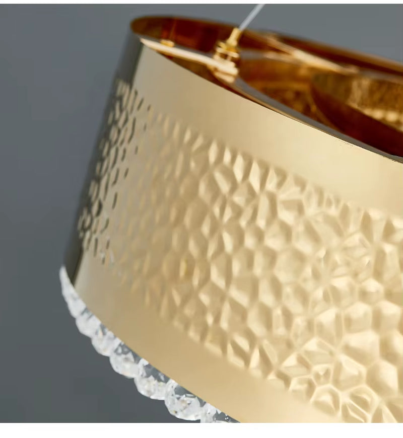 new Luxury K9 Crystal Brass Chandelier LED Pendant 