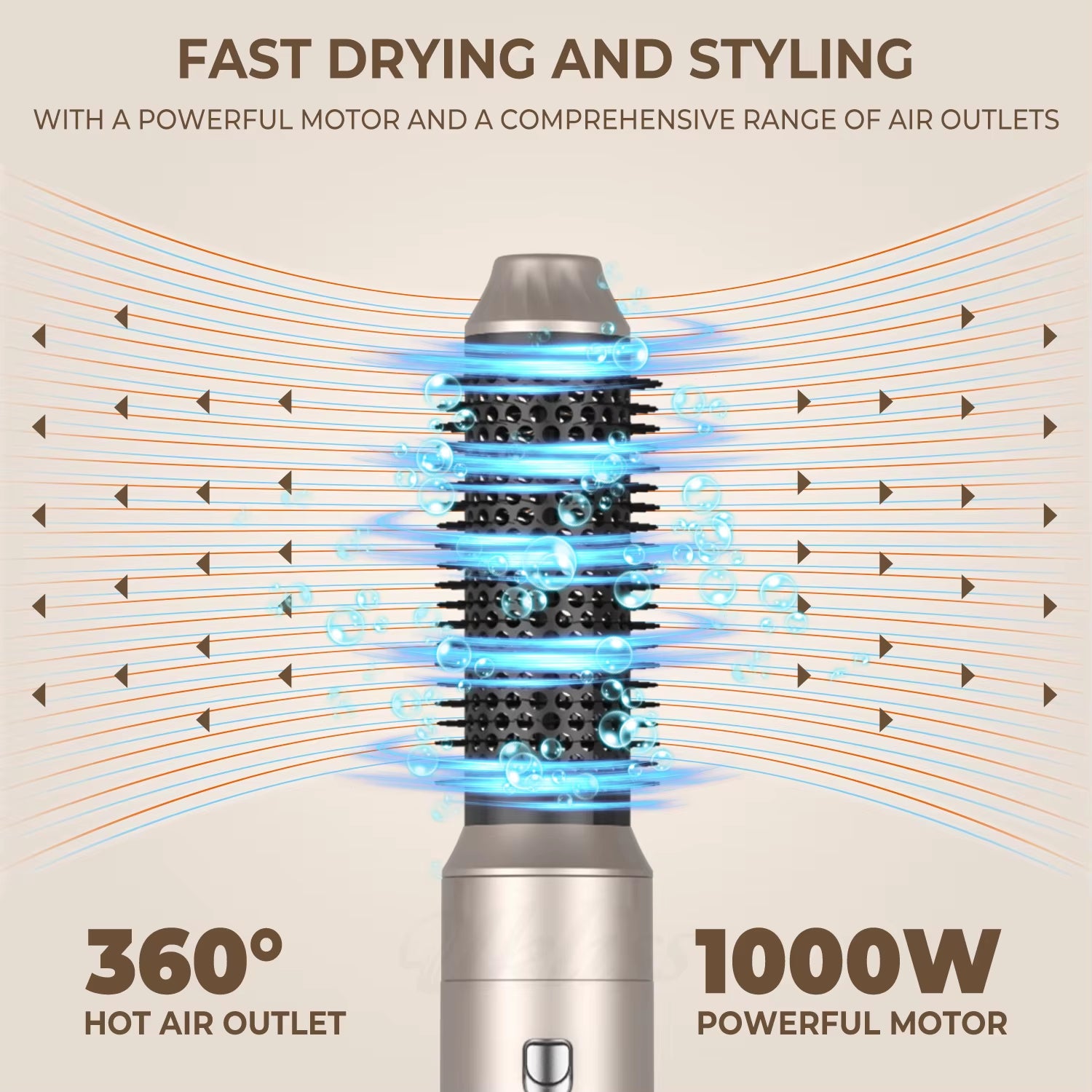 New Multipurpose Hair Dryer 5 in 1 Hair Styler Hot Air Comb Electric 