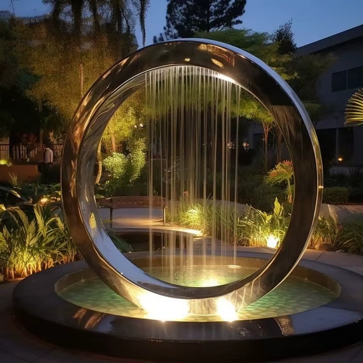 New Outdoor Hotel Square Home Garden Decor Modern Waterfall