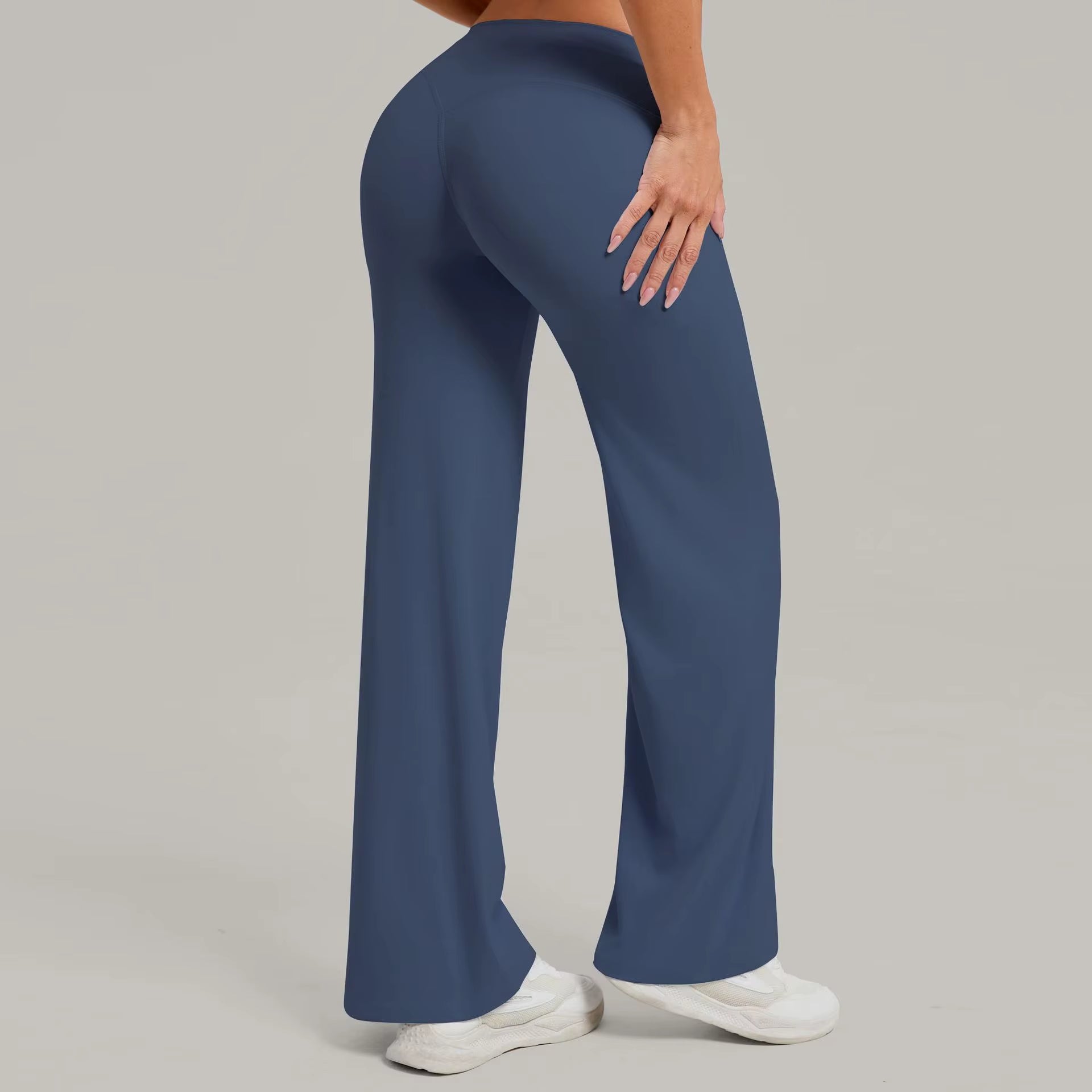 New Woman Straight Yoga Pants Versatile Loose High Waist 