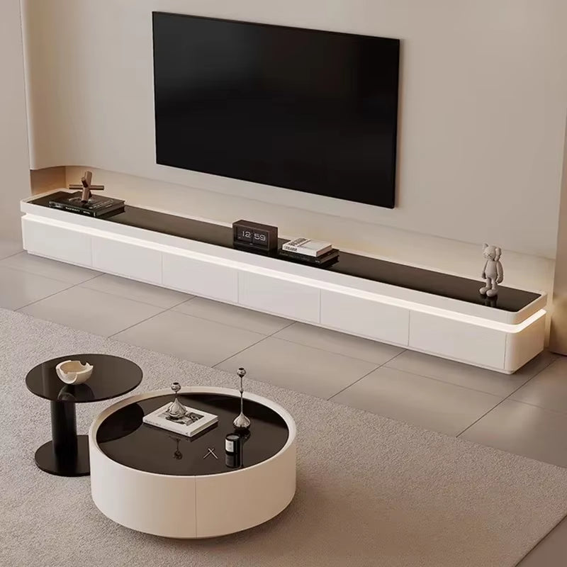 White Floor Living Room Luxury TV Cabinets Nordic Furniture