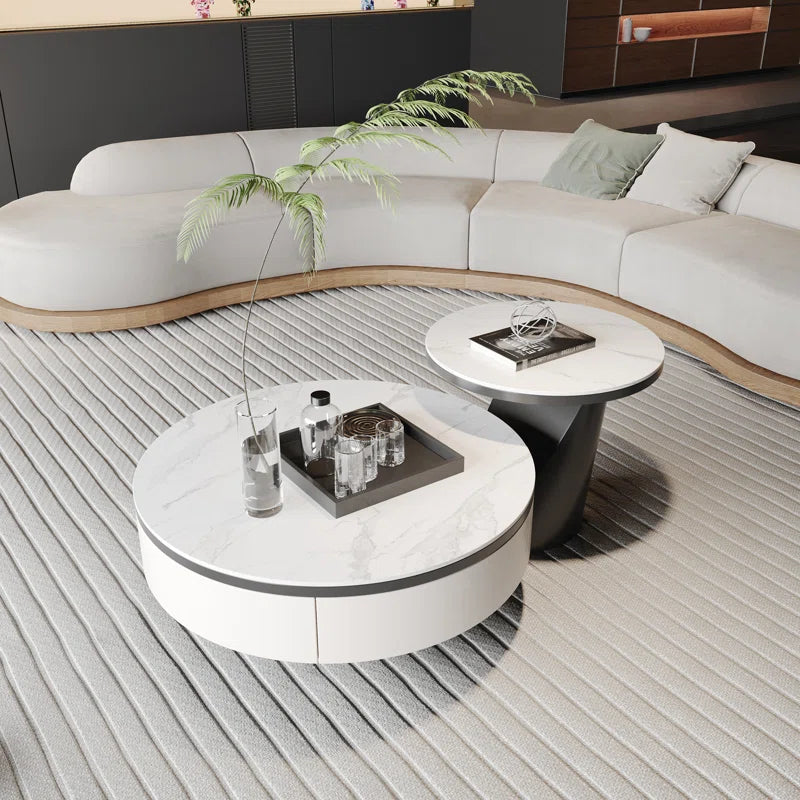 New Italian Craft Coffee Table with Storage Heat & Wear-Resistant