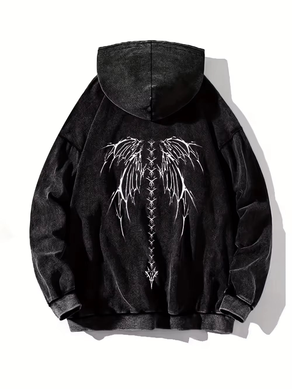 Mens Vintage Printed Hooded Streetwear 