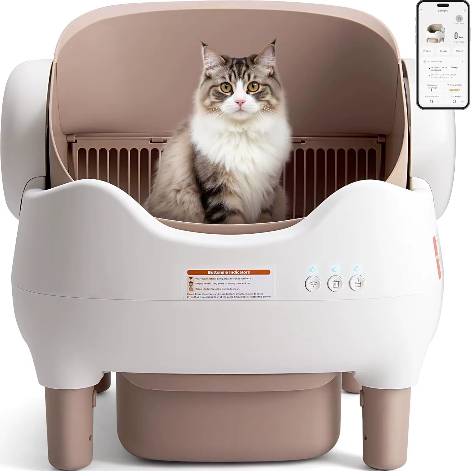 Premium Automatic Self Cleaning Cat Litter Box - APP Control