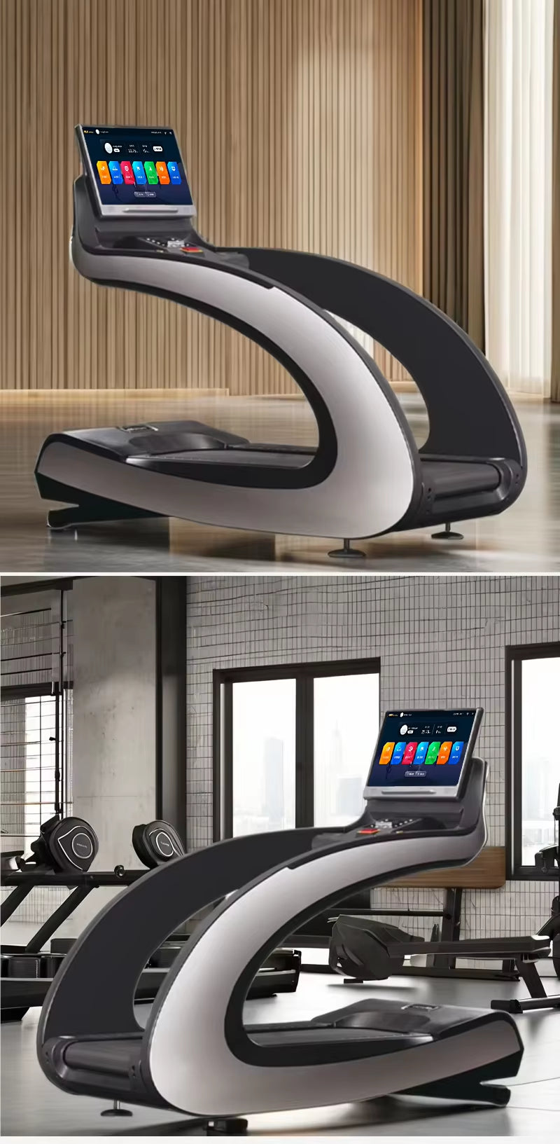 New Smart Control Treadmill Panel Ergonomic Curved Design