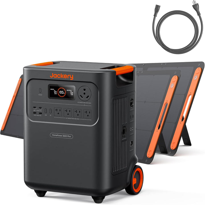 New Homepower 3600 plus Portable Power Station with 2X 200W Solar Panels