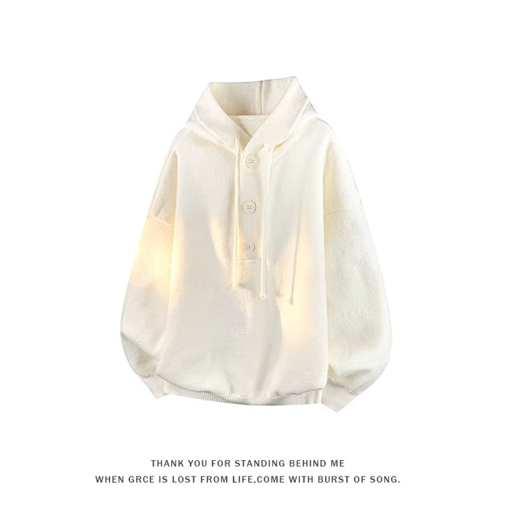 New Korean Style Hooded Knit Sweater for Men Pullover