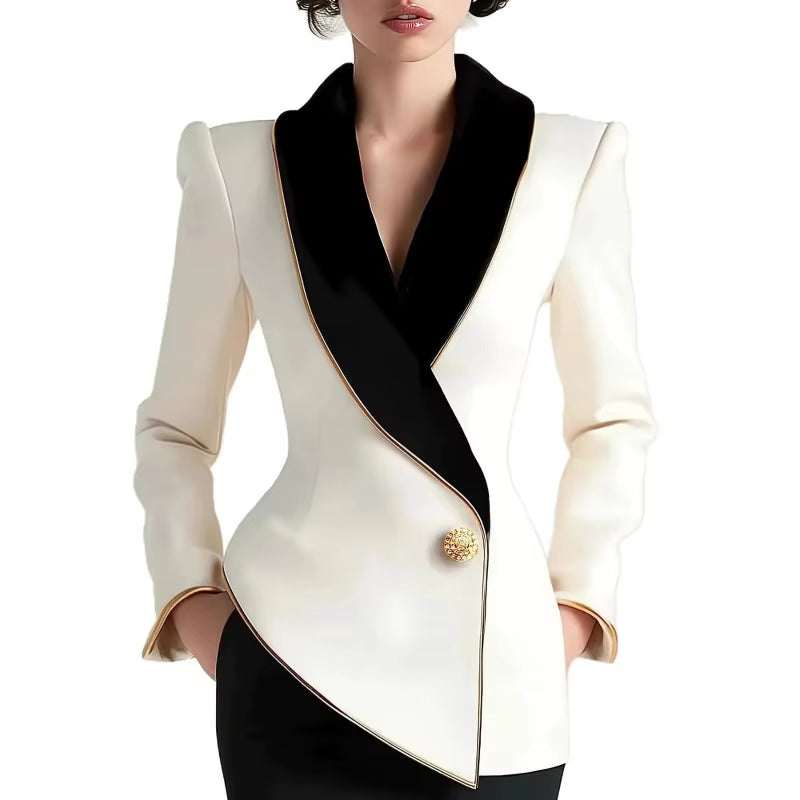 New Women Stylish Blazer Jacket with Black Contrast