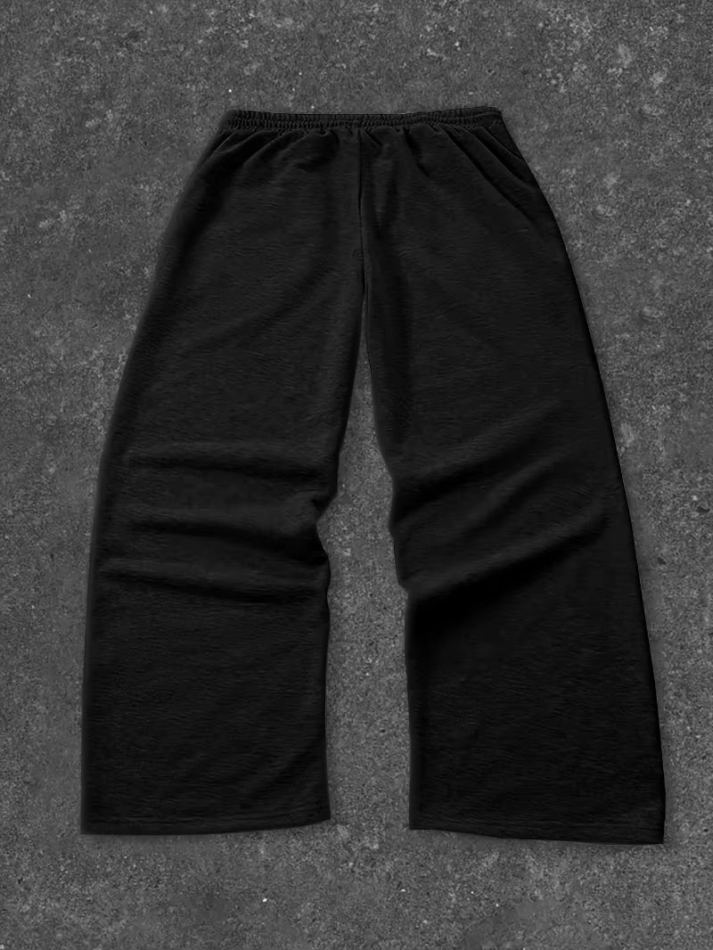 Men's Straight-Leg Trousers 3D Print Letter Pants