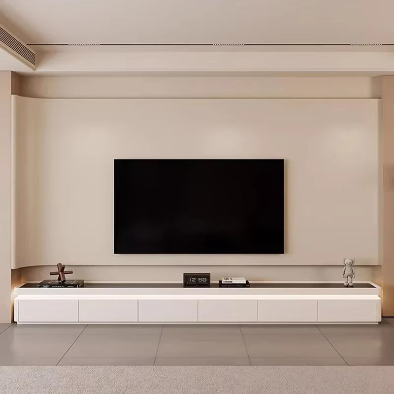 White Floor Living Room Luxury TV Cabinets Nordic Furniture