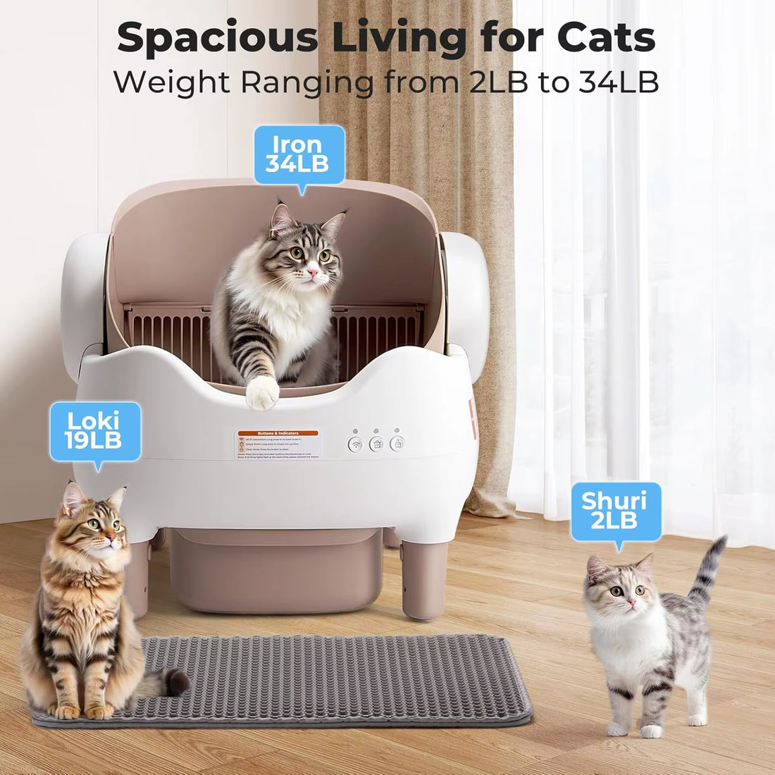 Premium Automatic Self Cleaning Cat Litter Box - APP Control