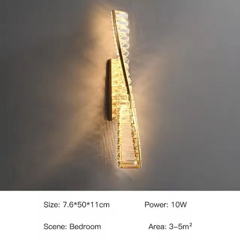 Luxury Crystal Wall Lamp for Living Room