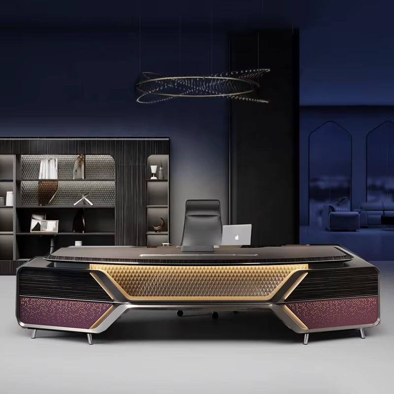 Office Furniture Modern Design Luxury Modern Wooden Executive Office Desk and Chair Office Tableand Chair Set