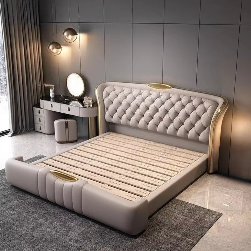 New Double Wedding Bed Frame King Size Bedroom Furniture 