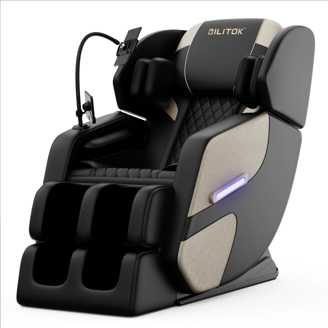 Modern Massage Chair Full-Body Air Compression, 6 Rollers with Touchscreen. 