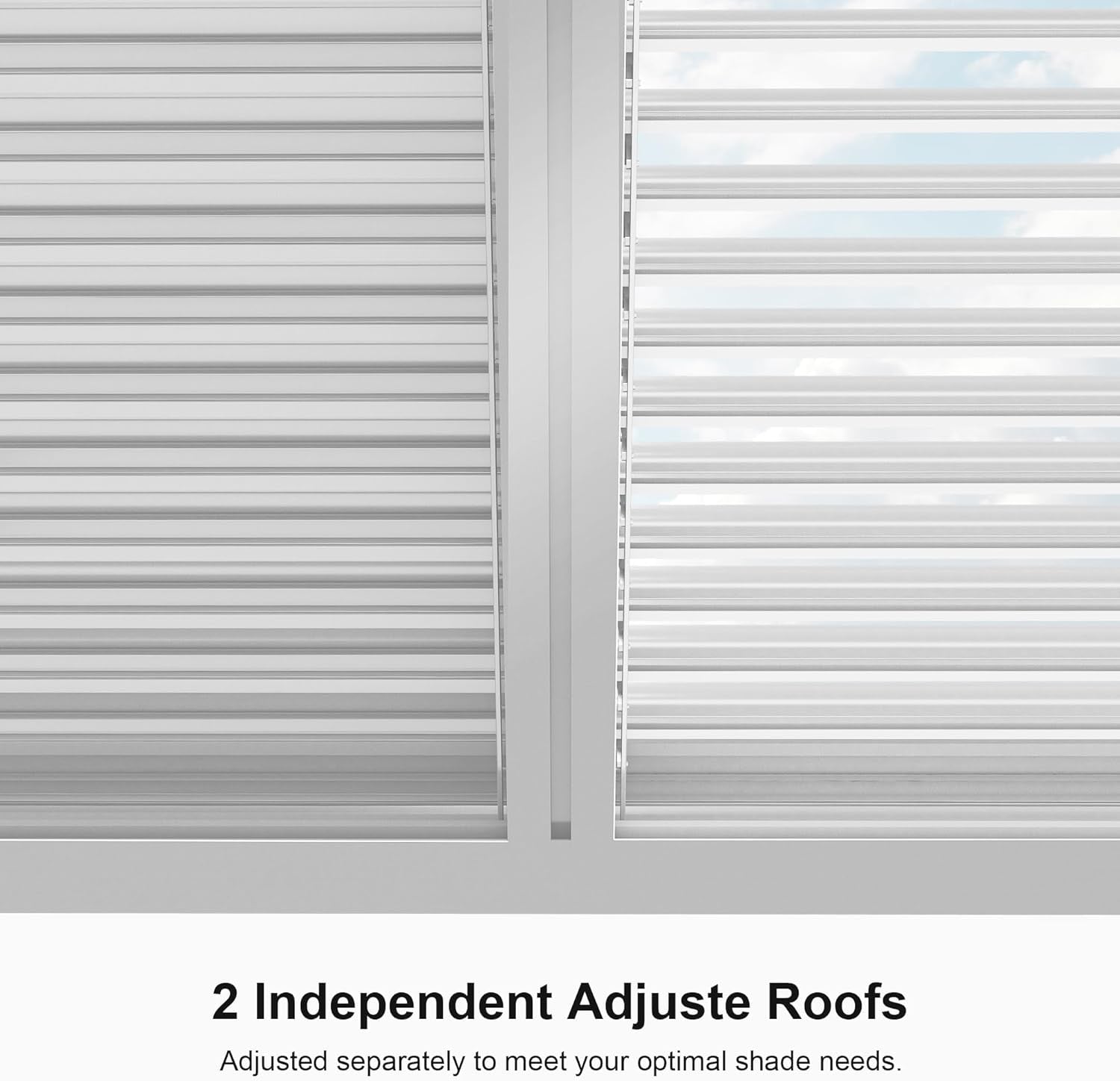 Outdoor Louvered Pergola Modern Shade Gazebo Rainproof Hardtop