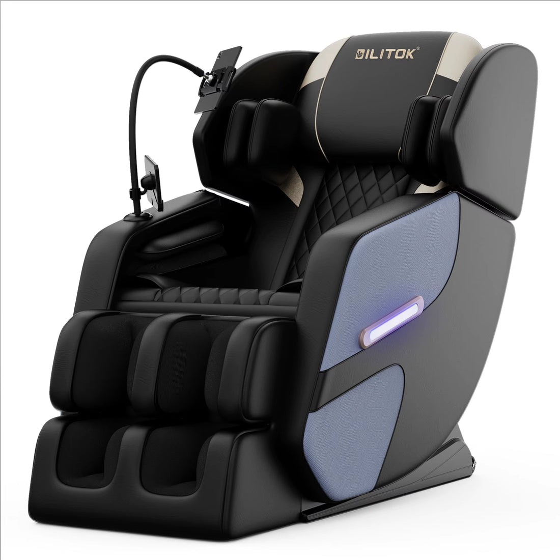 Modern Massage Chair Full-Body Air Compression, 6 Rollers with Touchscreen. 