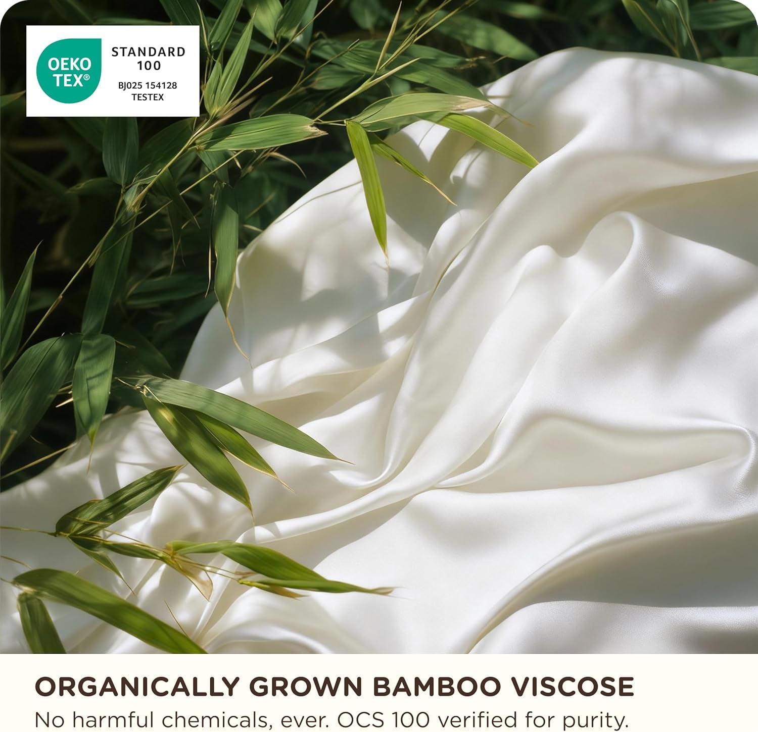 Premium 100% Organically Bamboo Viscose King Size Sheets Set