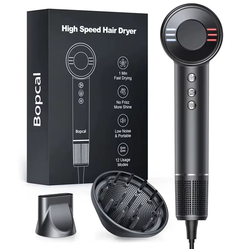 New Arrived Hair Dryer, Negative Ionic Blow Dryer 120000 RPM Thermo-Control 