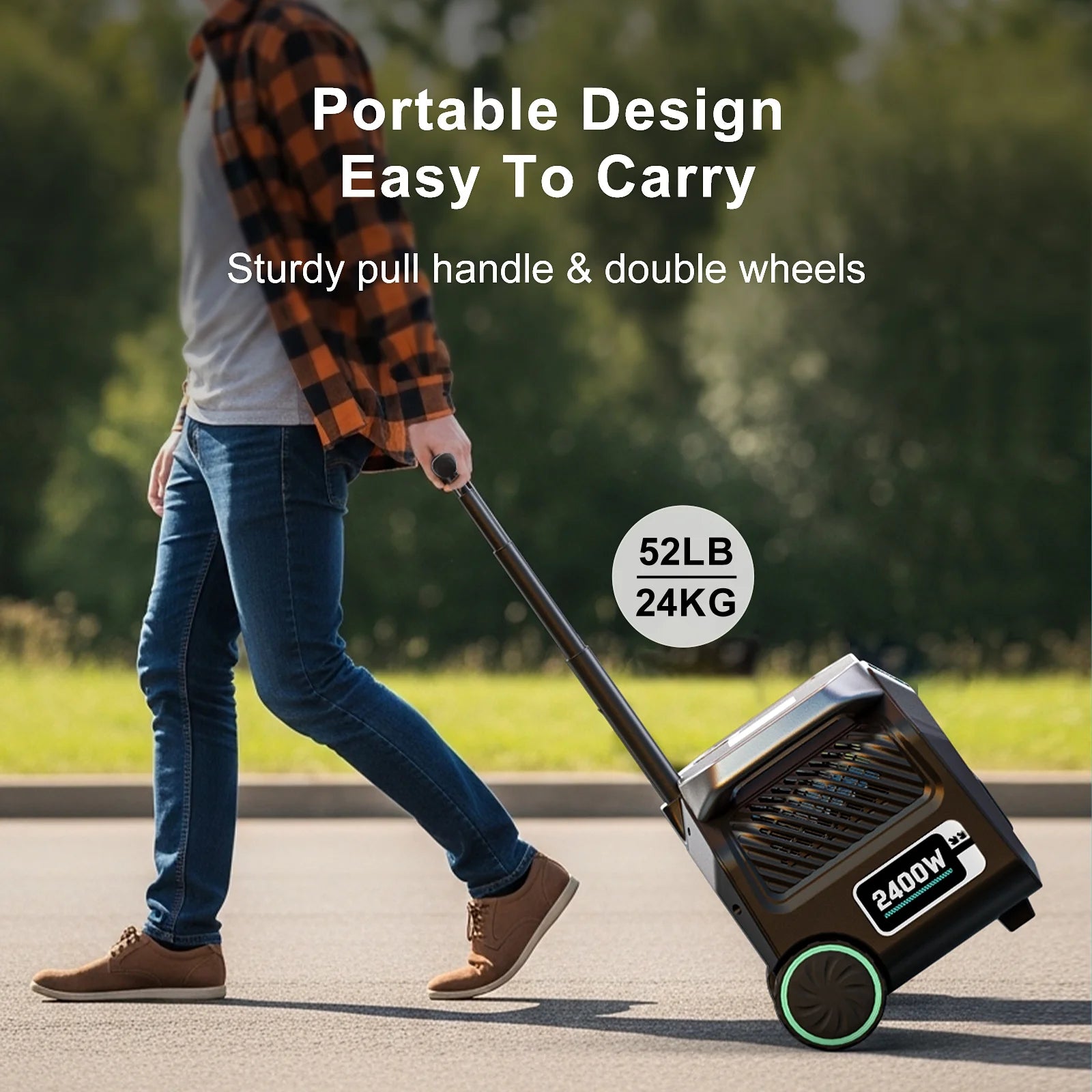 New IEE Solar Generator, 2048Wh/2400W Lifepo4 Power Station App enabled 