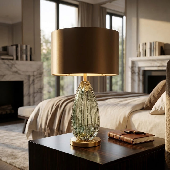 Modern Oversized Glass Table Lamp for Luxury Living Room and Bedroom Decor