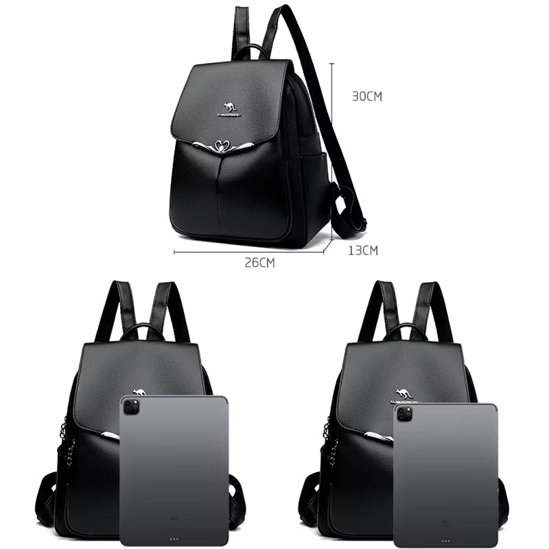 2024 New Fashion Retro Women'S Backpack Luxury Brand Female Designer Single Shoulder Bag Trendy Girl Large Capacity Bookpack Sac