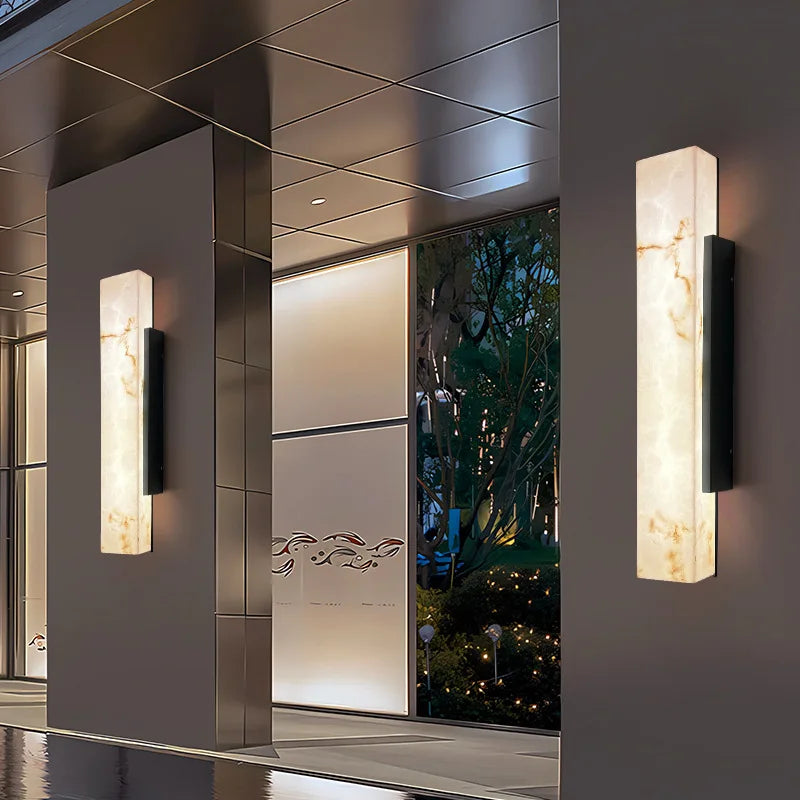 Modern Minimalist Outdoor Waterproof Marble LED Wall Light