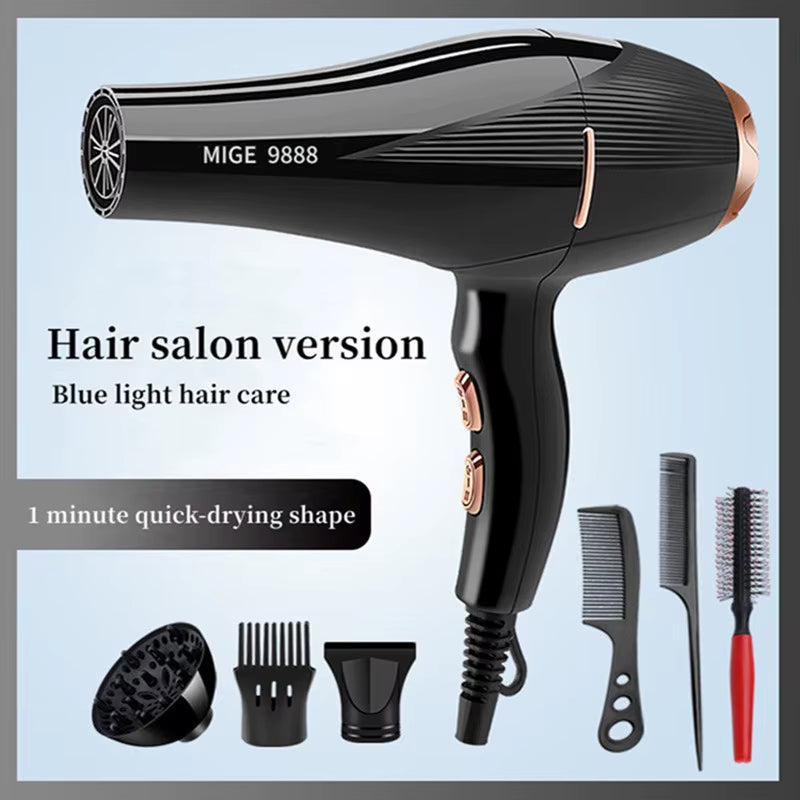 New Fashionable High-Speed Hair Dryer High-Power Quick Drying Set 