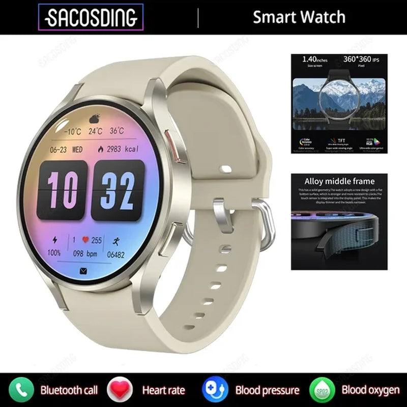 Sport Smart Watch Men NFC Custom Dial Voice Bluetooth Call Watch Smart Women Heart Rate Blood Pressure Smartwatch for Samsung