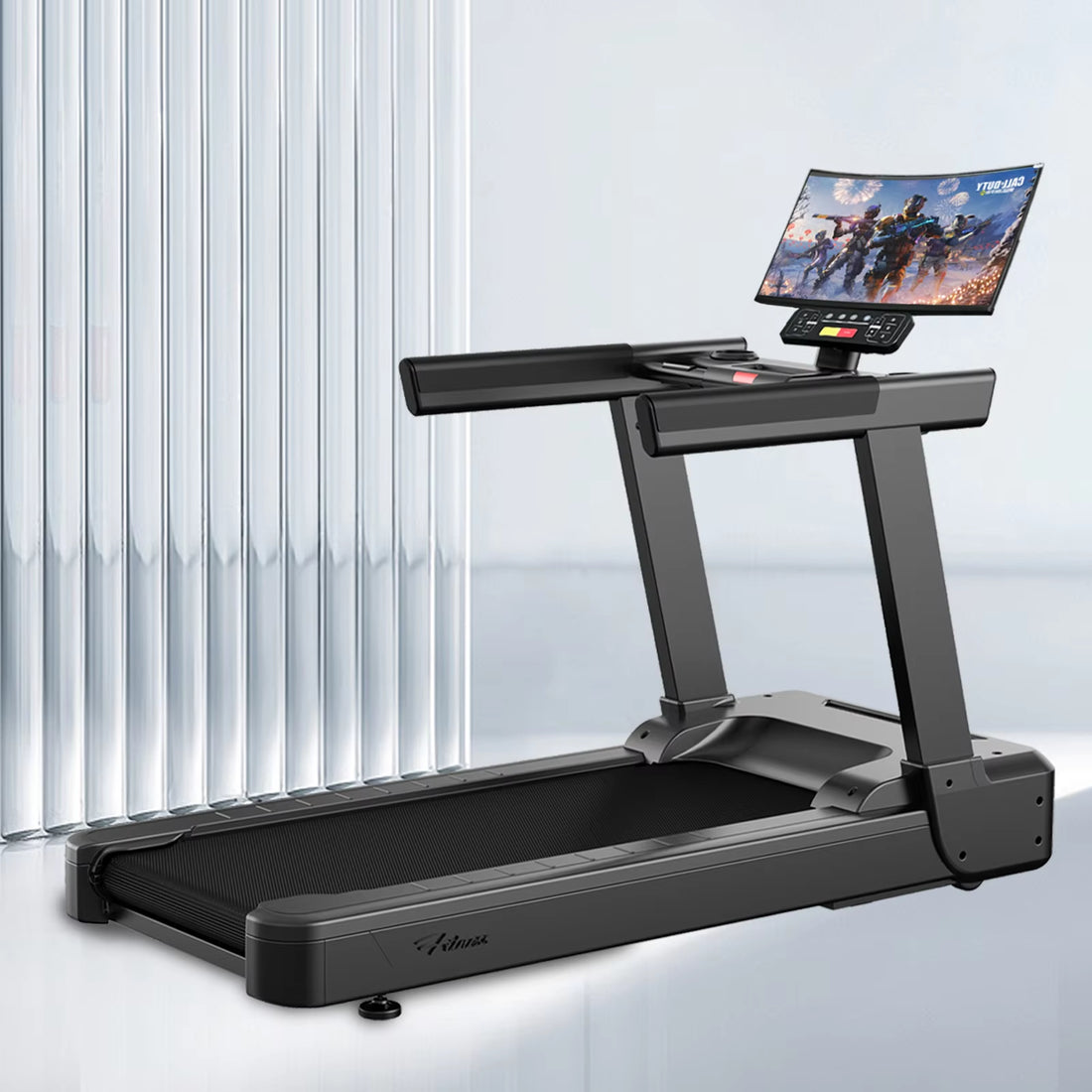 Newest Design Commercial Treadmill Gym Machine with Screen Projection