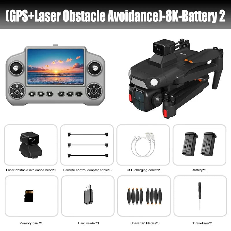 A1R 3S Original 8K Drone 4K 5G GPS 360° Laser Obstacle Avoidance Brushless Foldable Quadcopter RC Distance 3KM Dron
