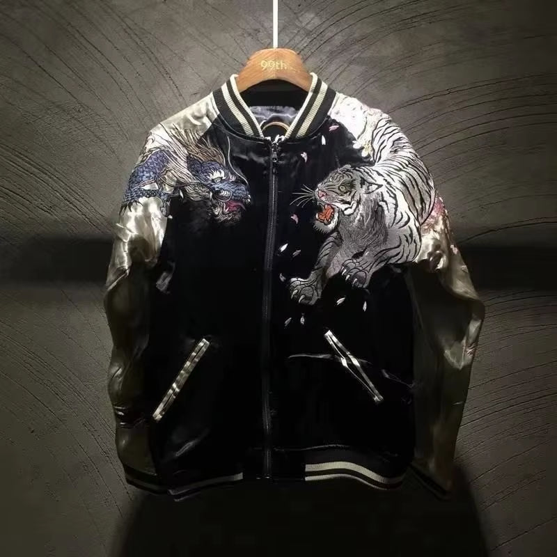 Mens Printed Tiger Streetwear Jacket