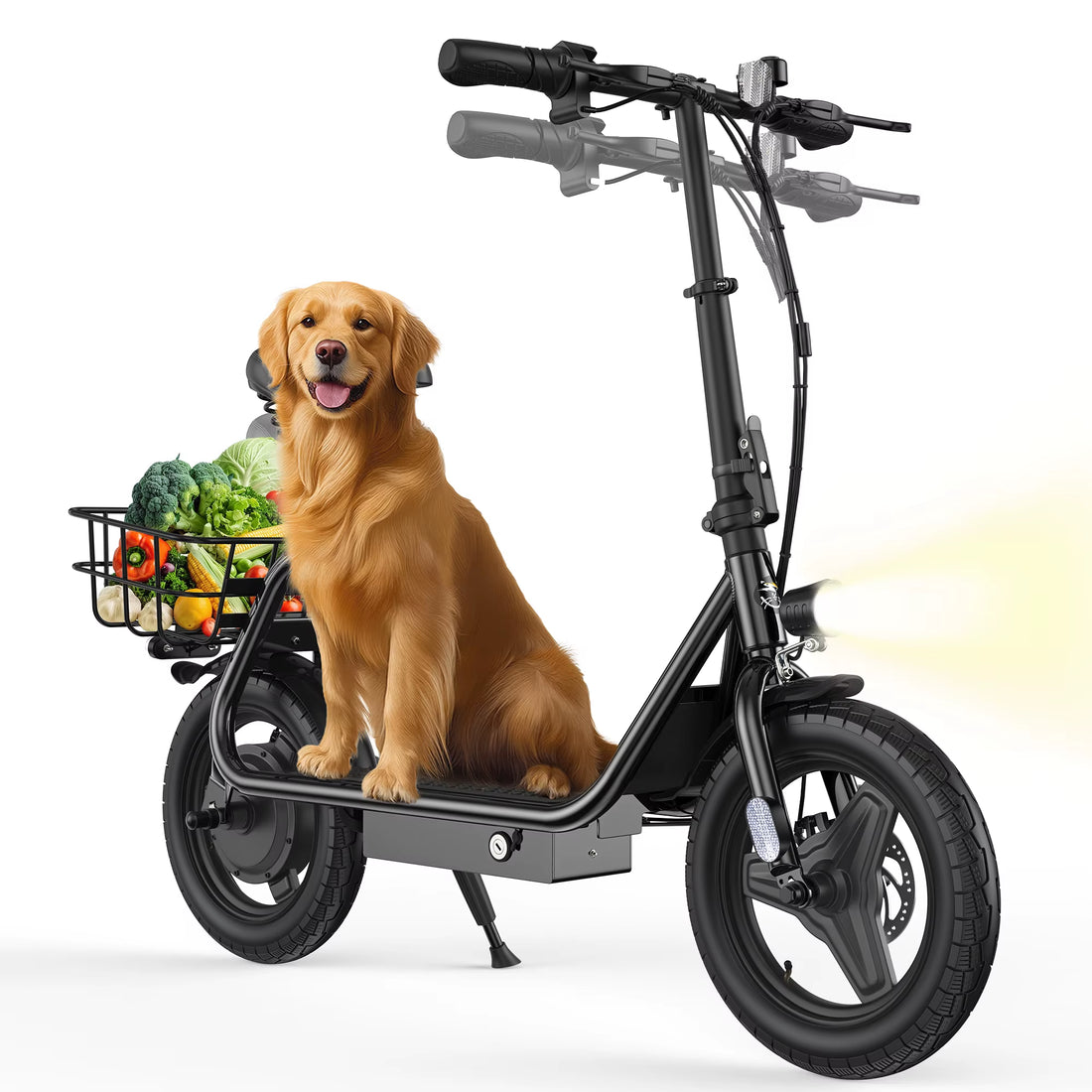 New P2 Adult Electric Scooter 500W Motor with Basket