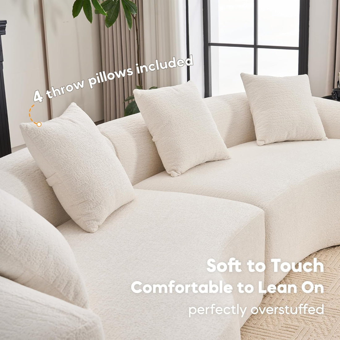 High End Sectional Curved Sofa (No assembly Needed )