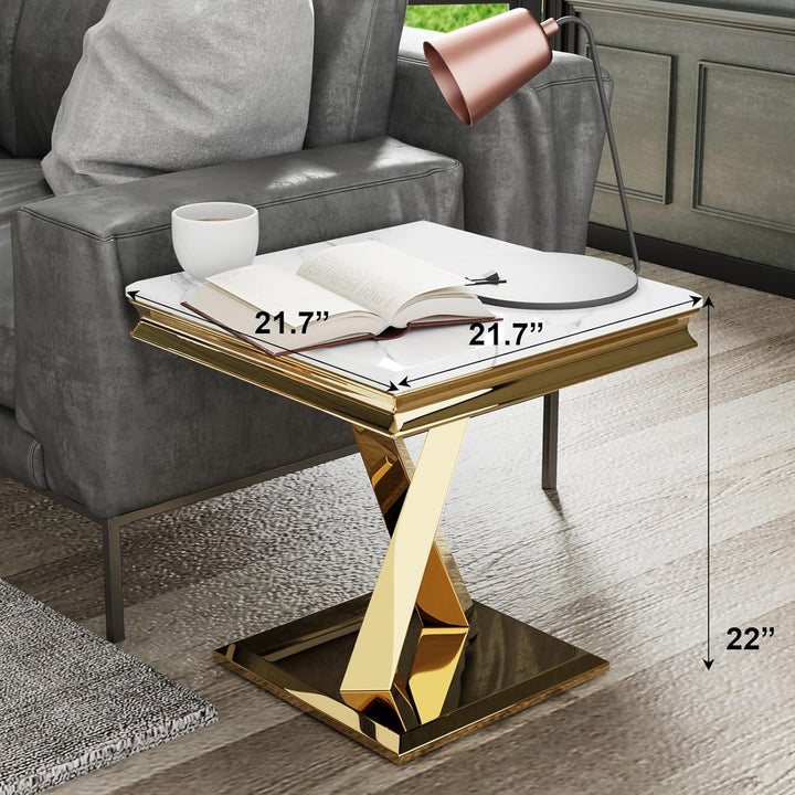 Premium Gold End Accent Table for Office - Home Living Room