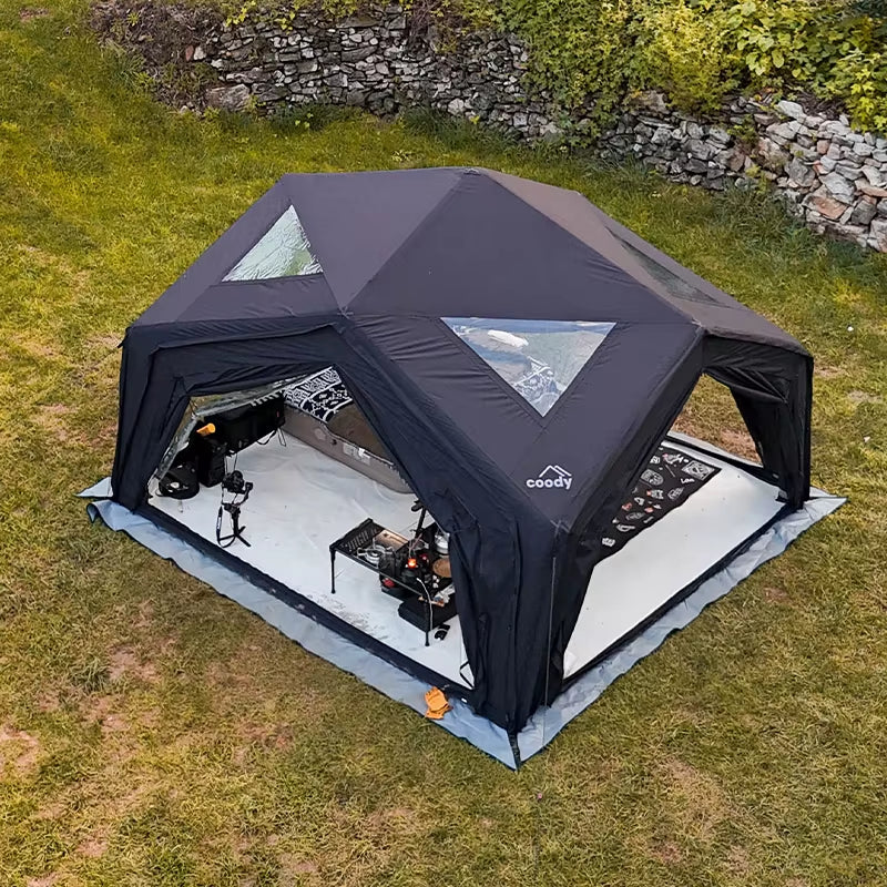 Coody Hub Station Air Tent-Black Factory Direct High Quality Camping Party Four Season Outdoor Unique Portable Inflatable Tent