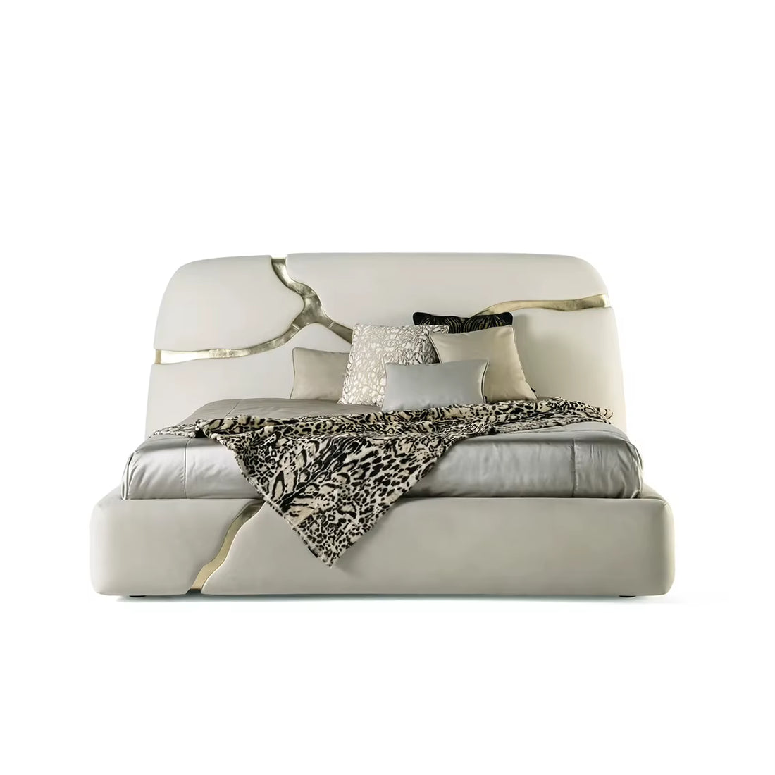 New High End Italian Leather Upholstered Luxury Bed 