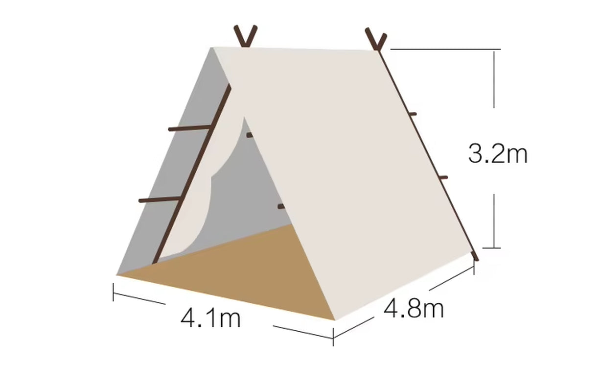 Kawagebo Kamp (KK) 4.1M*4.8M*3.2M Triangle Luxury Glamping Tent for Hotel Resort Campsites Leisure Manor Lodge Safari Tent