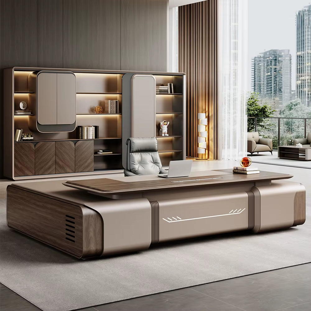 Modern Melamine Board Executive Chair and Table Desk