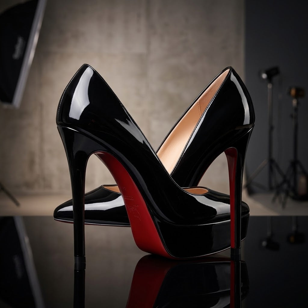 New Glossy Patent Leather Platform Pumps – Elegant Pointed Toe Women's High Heels