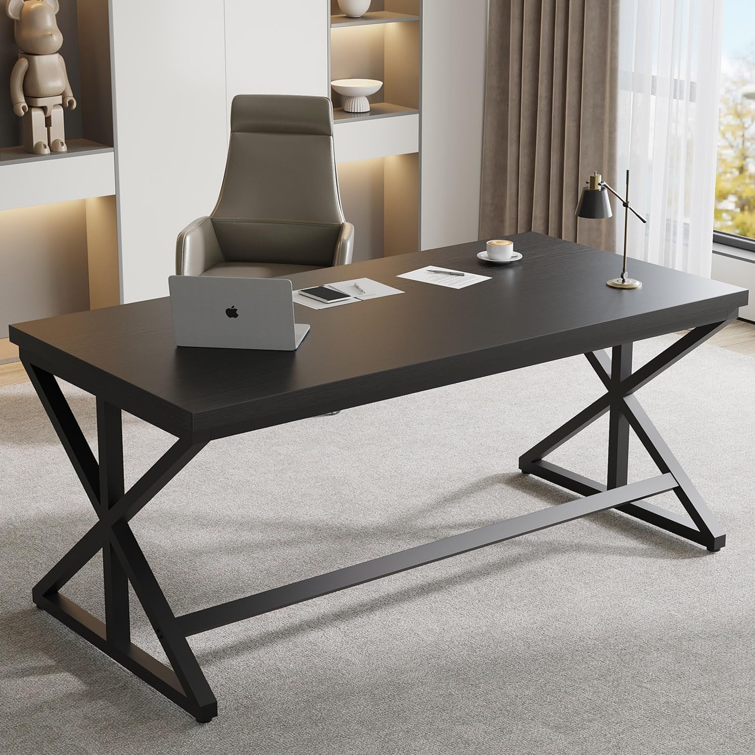 Modern Black Computer ,Home - Office, Gaming Executive Table